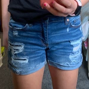 Aeropostale Ripped Denim Shorts